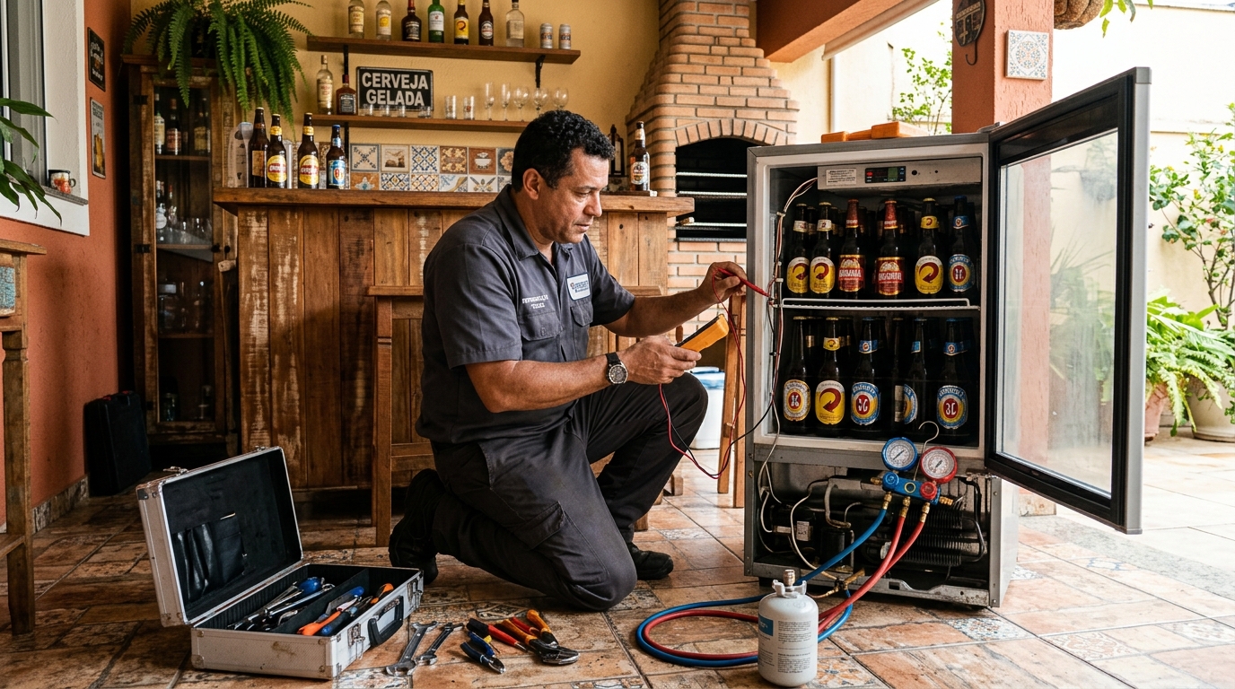 Aplicação de gás refrigerante em cervejeira atendida em Rústico, Volta Redonda‑RJ